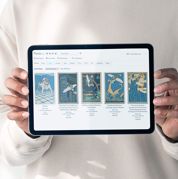 Artwork Archive on an iPad