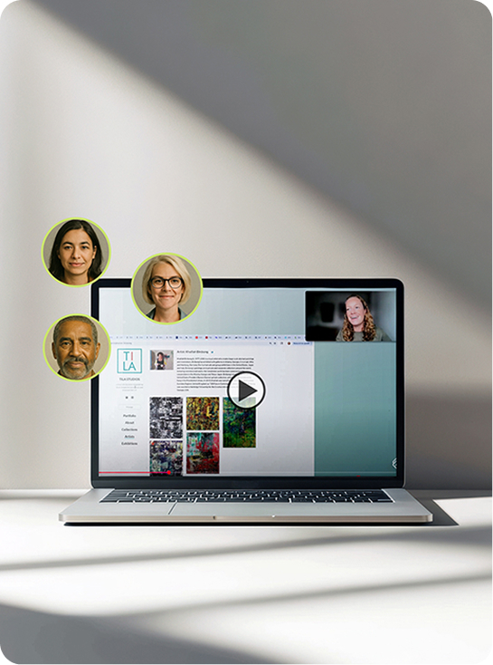 Live webinar presentation on laptop screen
